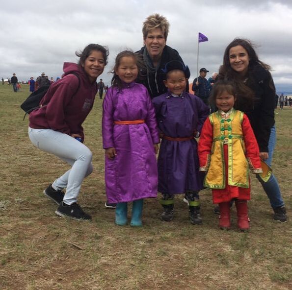 Children in international costumes